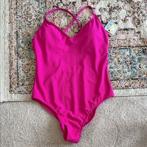 NEW- Shade & Shore Pink One-Piece Swimsuit
